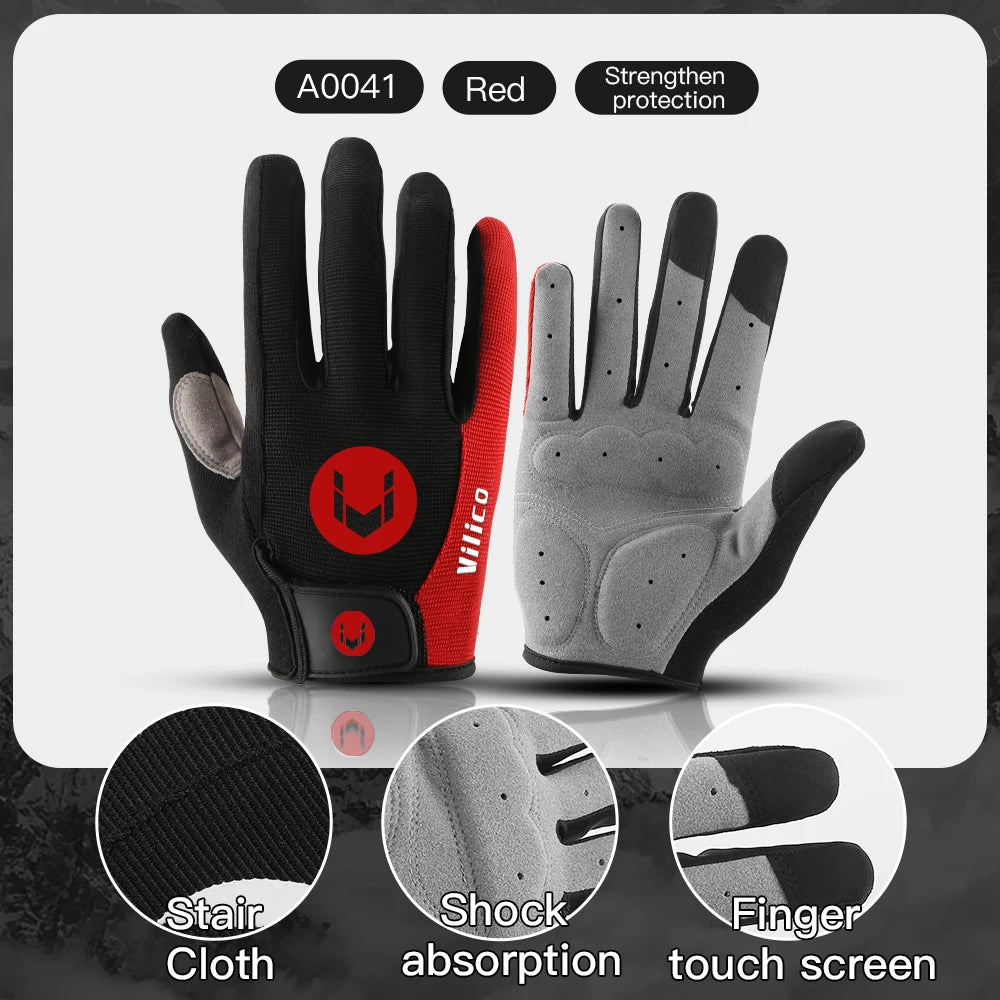 Touchscreen Full-Finger Cycling Gloves