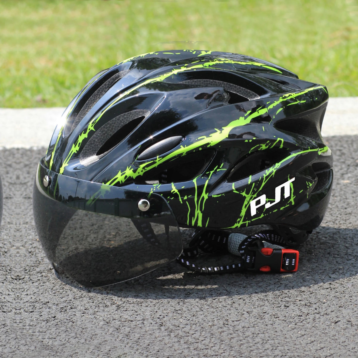 PJT Cycling Helmet with Magnetic Goggles