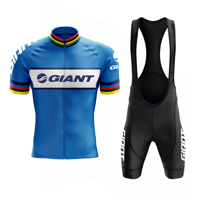 Giant Team-Inspired Short-Sleeve Road Cycling Jersey