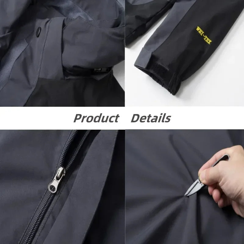 Soft Shell Hooded Windproof Rainproof Cycling Jacket