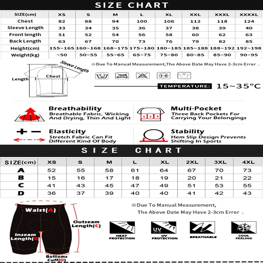 TREK Quick Dry Breathable Cycling Jersey Set