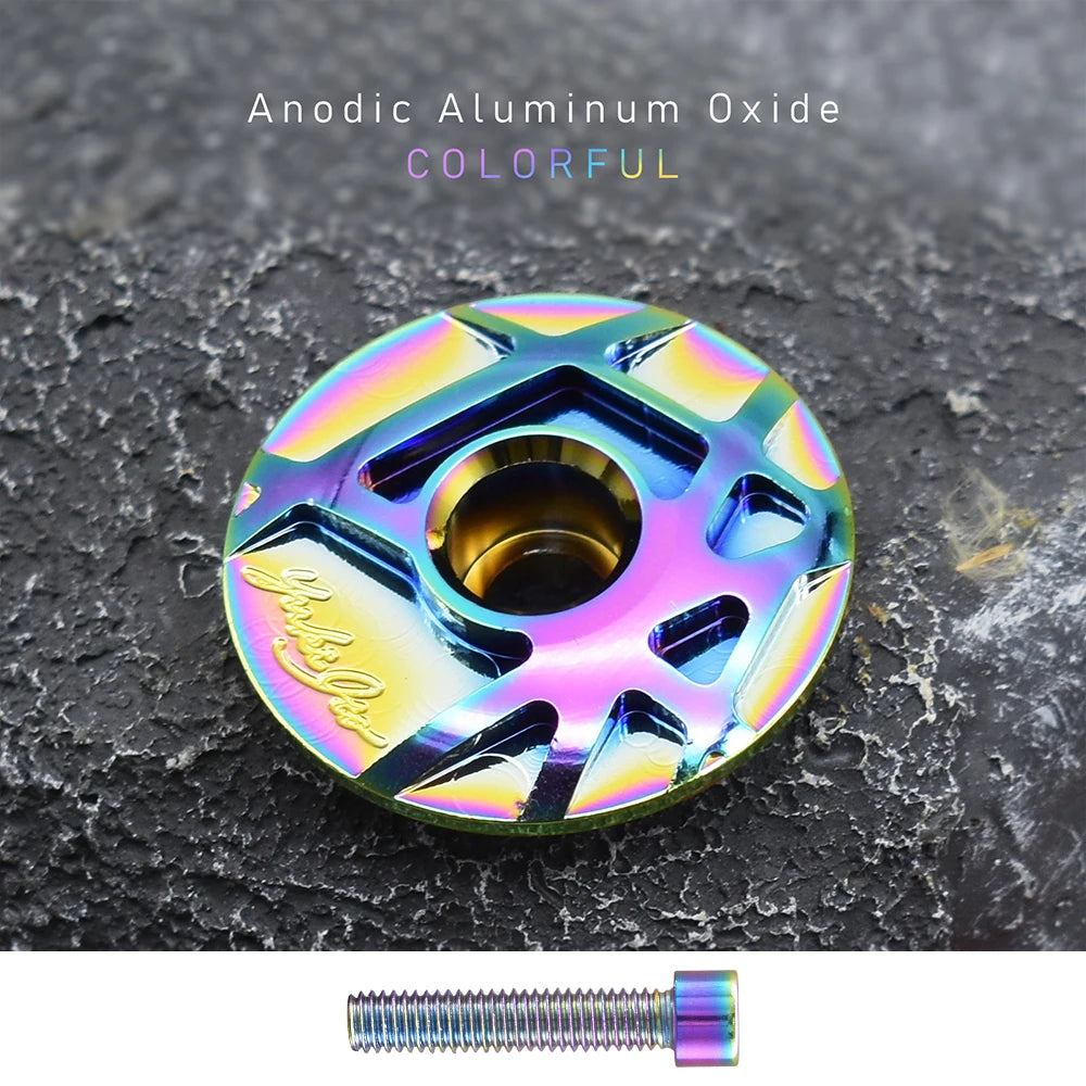 Bicycle Headset Cap Cover CNC with Screw for 28.6mm Fork Head Tube