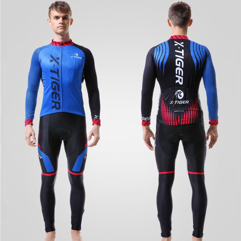 X-TIGER Winter Thermal Fleece Cycling Jersey Set X17