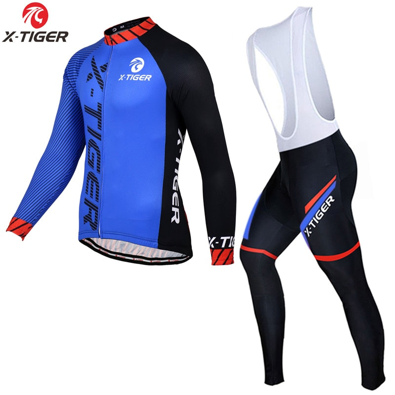 X-TIGER Winter Thermal Fleece Cycling Jersey Set X17