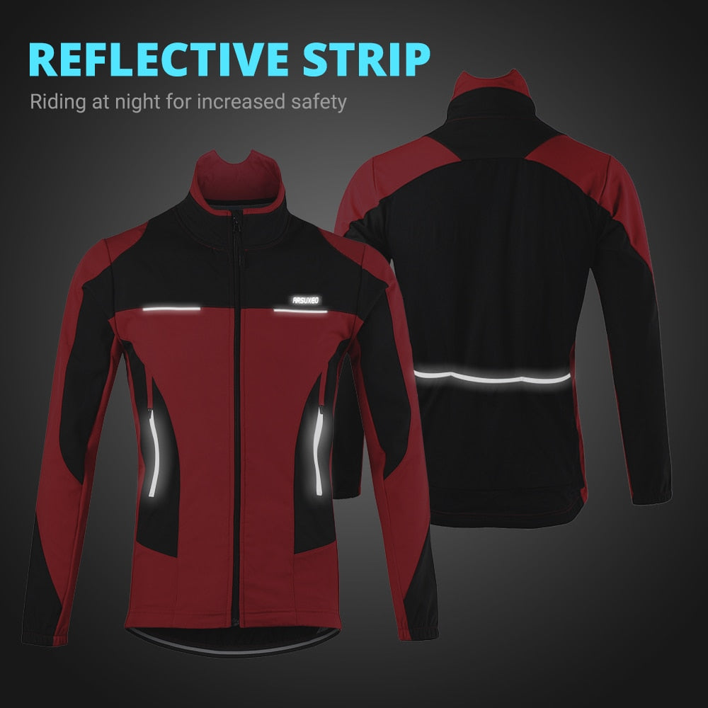 ARSUXEO Fleece Thermal Cycling Jacket