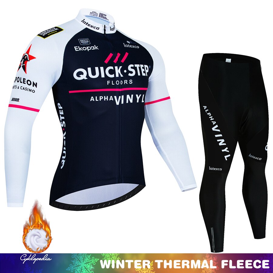Quick Step Warm Winter Thermal Fleece Cycling Sets