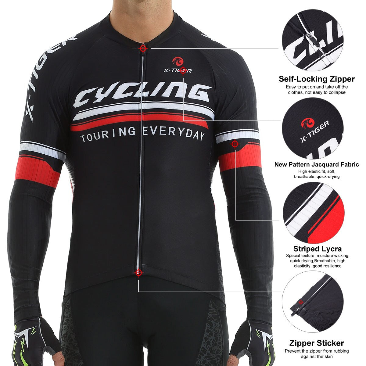 X-TIGER Bicycle Breathable Cycling Set K77