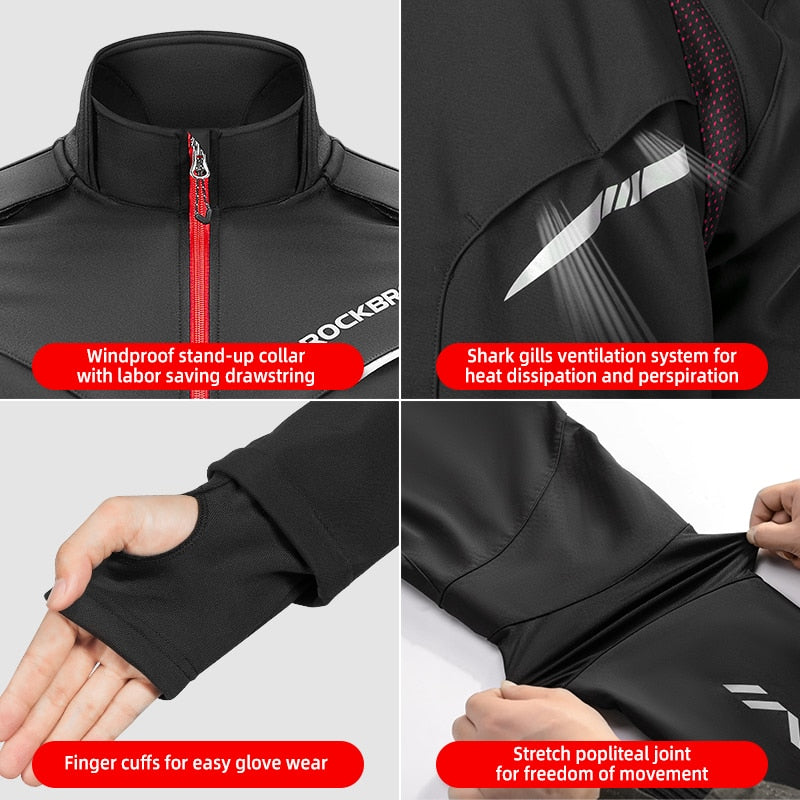 ROCKBROS Winter Reflective Waterproof Cycling Jacket