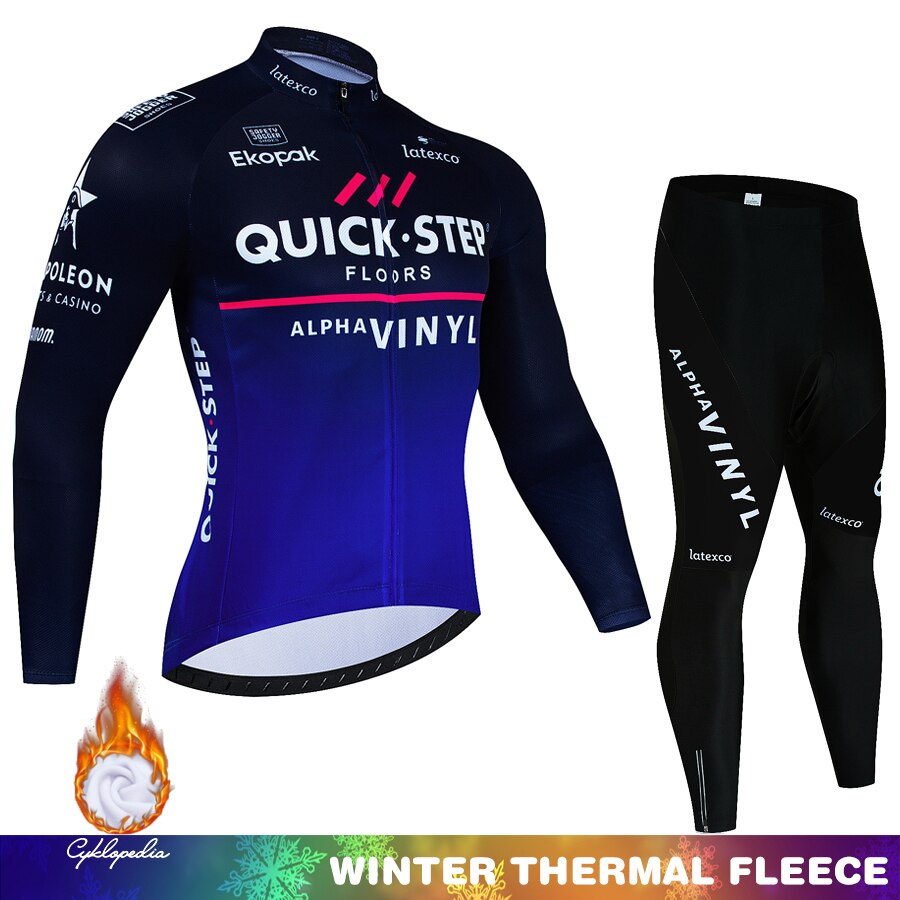 Quick Step Warm Winter Thermal Fleece Cycling Sets