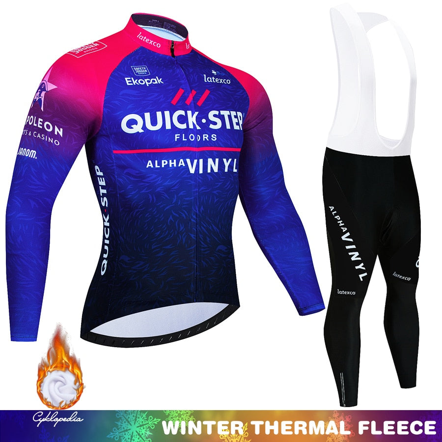 Quick Step Warm Winter Thermal Fleece Cycling Sets