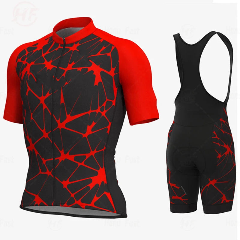 Men's Camouflage Cycling Jersey & Bib Shorts Set