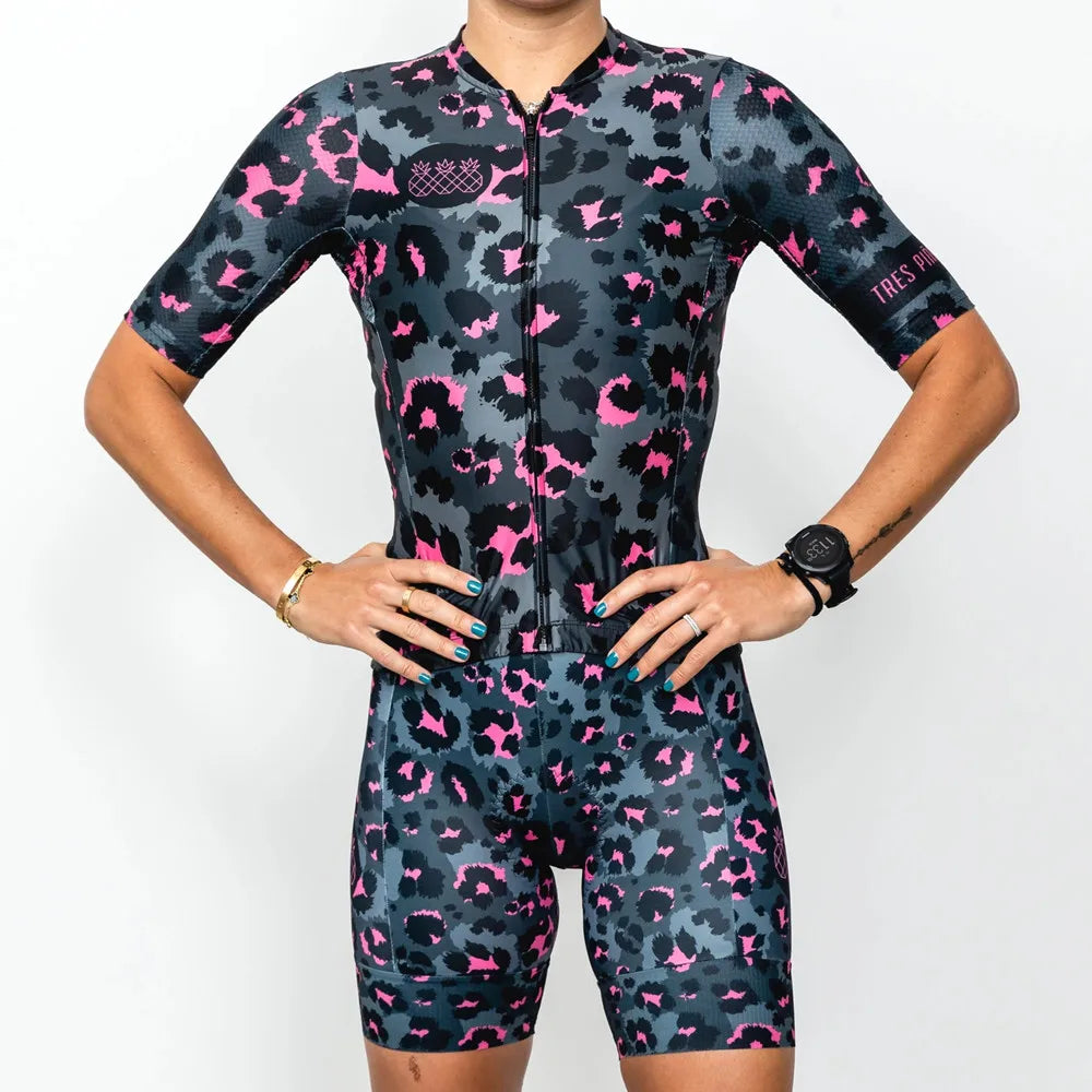 Women's Short-Sleeve Road Cycling Jersey Set