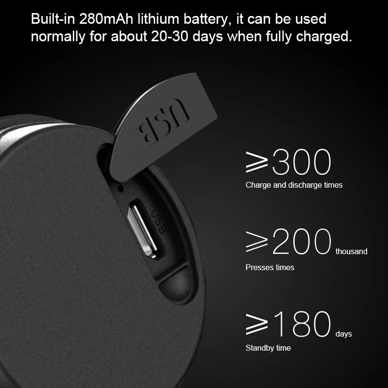 Bicycle Electric Bell USB Rechargeable Handlebar Horn 4 Modes Sound
