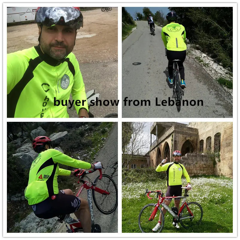 WOSAWE Cycling Reflective Long Sleeve Shirts