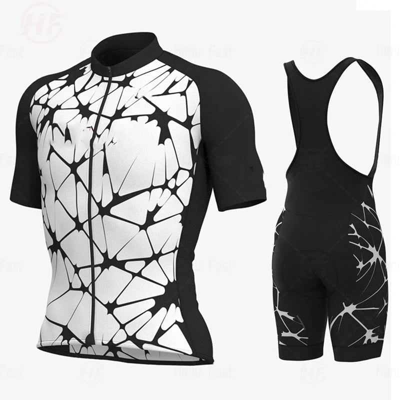 Men's Camouflage Cycling Jersey & Bib Shorts Set