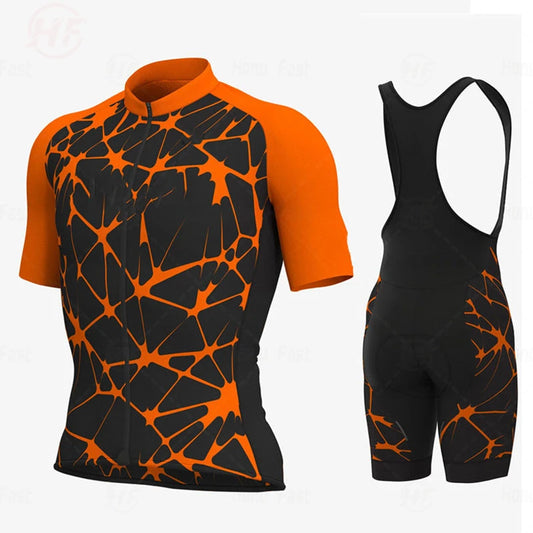 Men's Camouflage Cycling Jersey & Bib Shorts Set