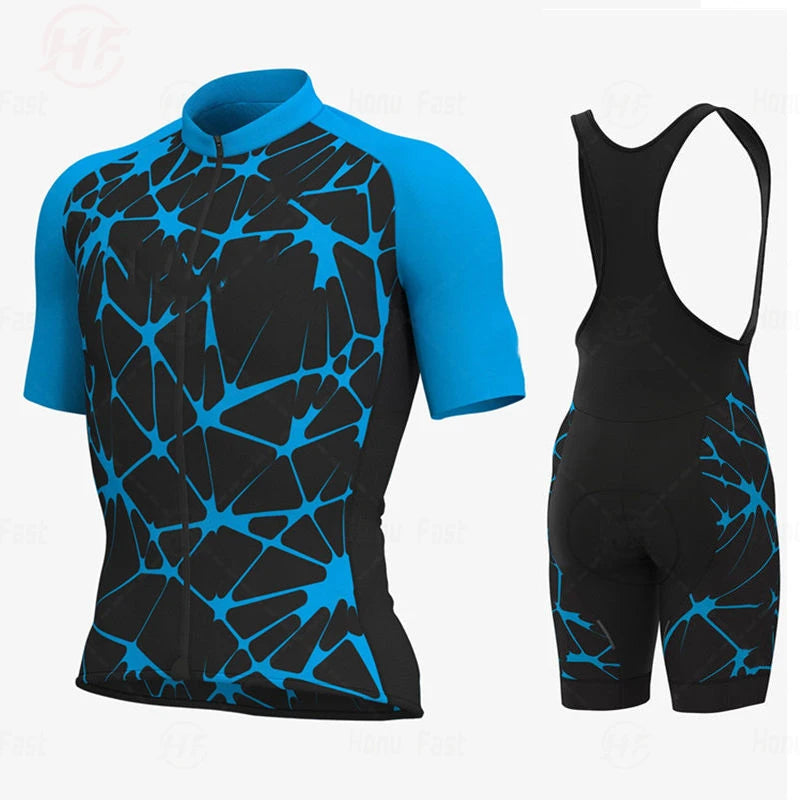Men's Camouflage Cycling Jersey & Bib Shorts Set