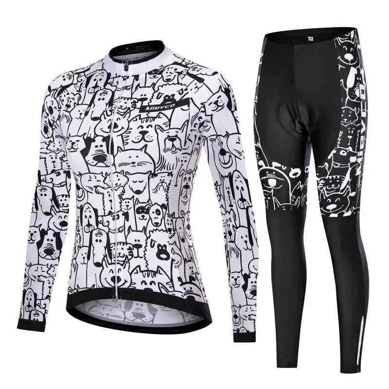 Women's Long-Sleeve Road & MTB Cycling Jersey