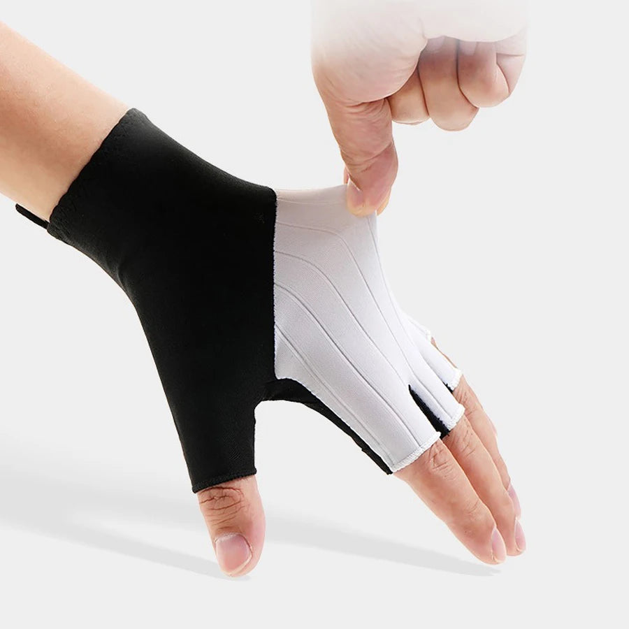 Anti slip and shock-absorbing half finger gloves