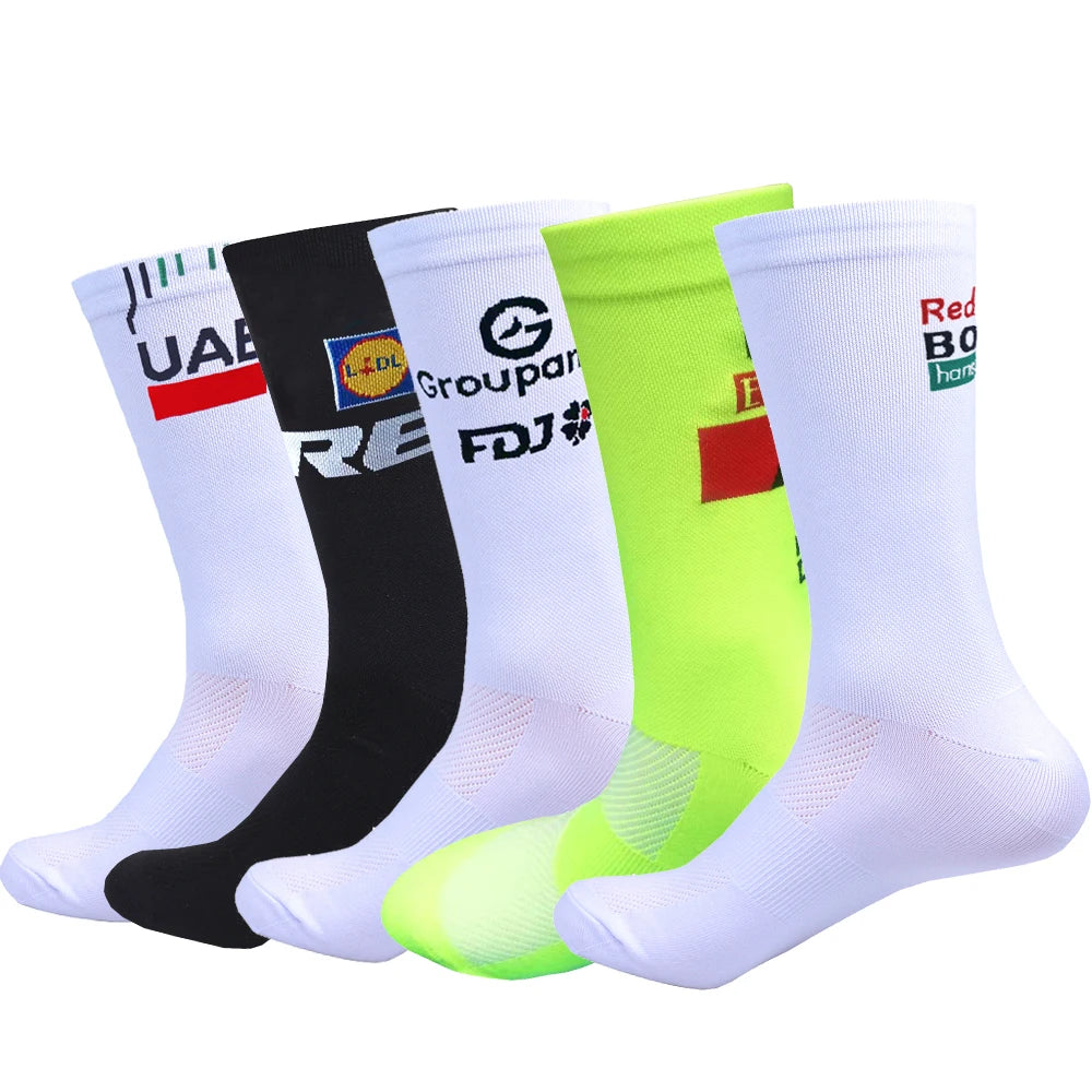 Pro Team-Inspired Breathable Mesh Cycling Socks