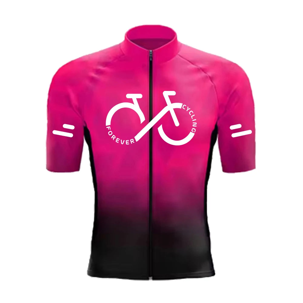 Men's Gradient Short-Sleeve Cycling Jersey Set
