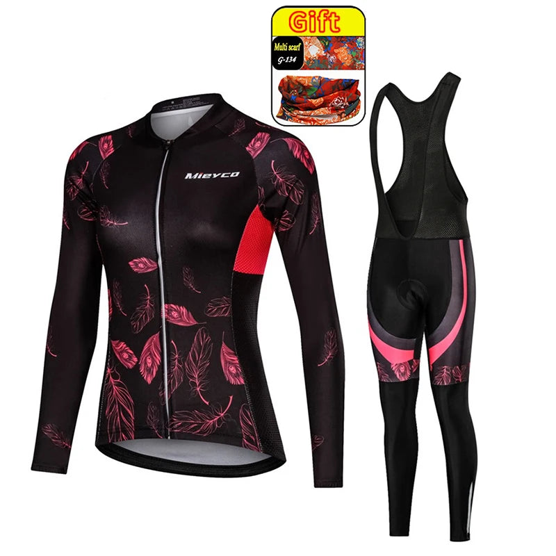 Women's Long-Sleeve Road & MTB Cycling Jersey