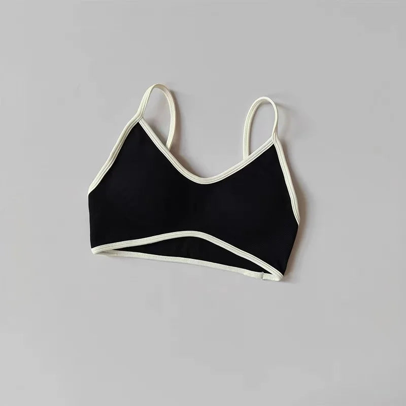 Seamless Color-Block High-Support Sports Bra