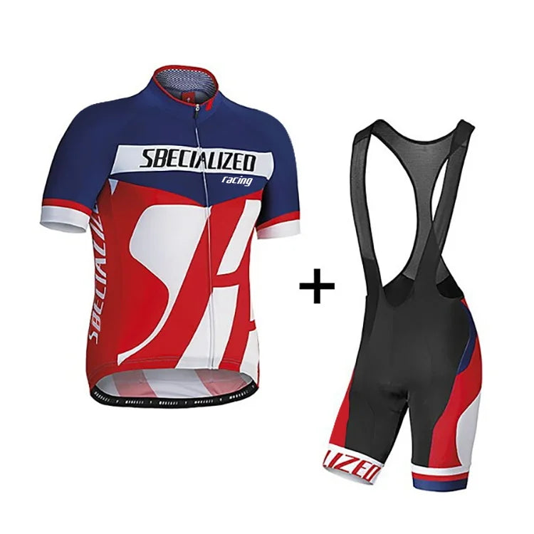 Pro Team-Inspired Cycling Jersey & Bib Shorts Set
