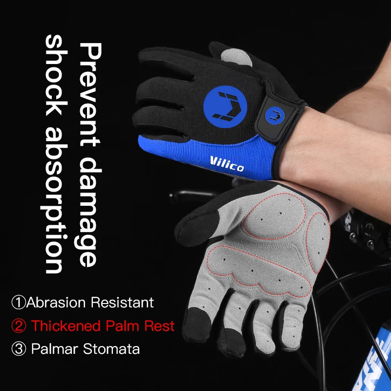 Touchscreen Full-Finger Cycling Gloves