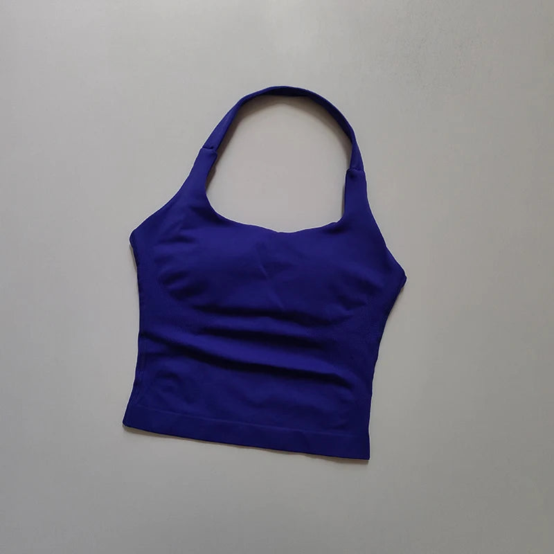 Seamless Cross-Back High-Support Sports Bra