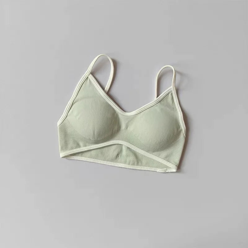 Seamless Color-Block High-Support Sports Bra