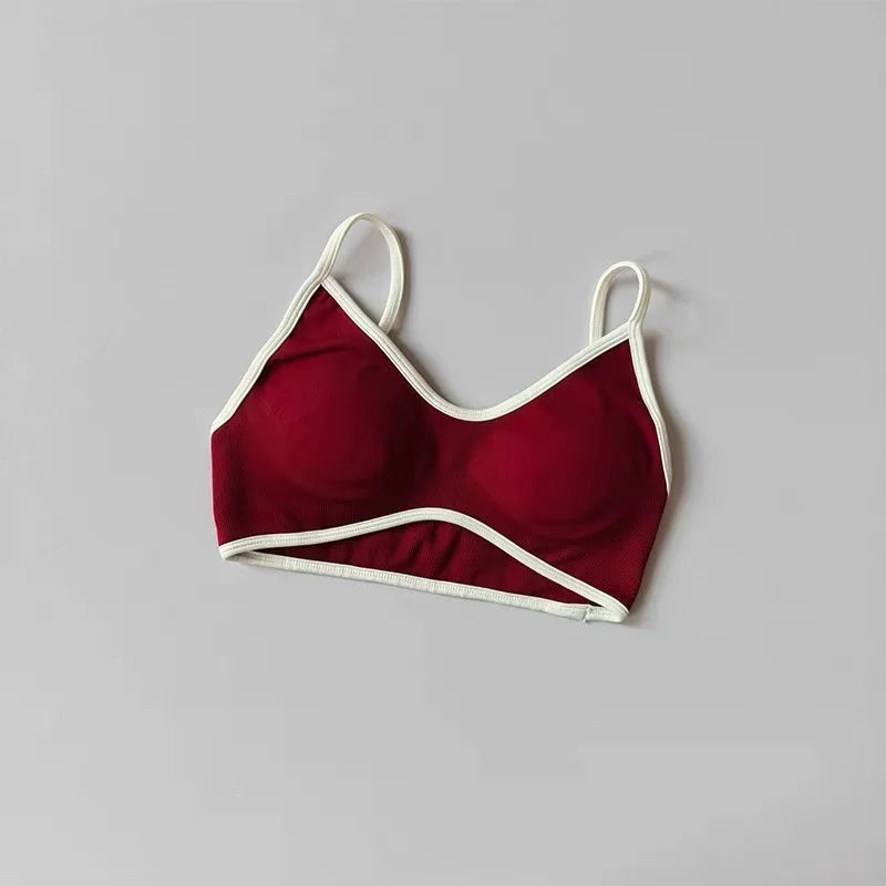 Seamless Color-Block High-Support Sports Bra