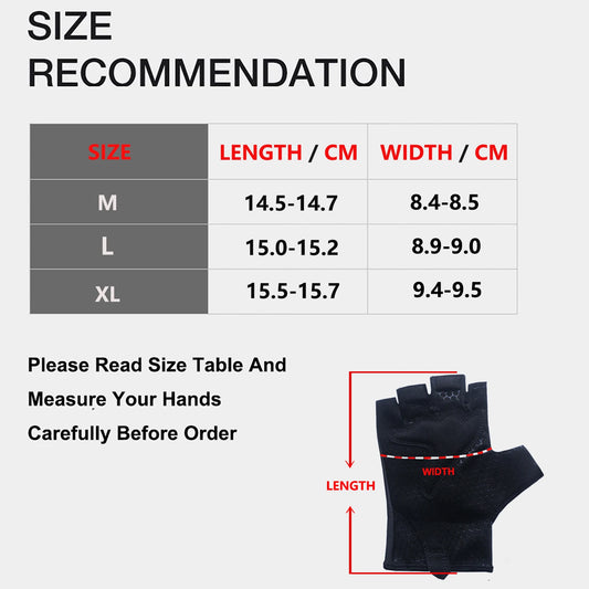 Anti Slip Shock Breathable Half Finger Gloves