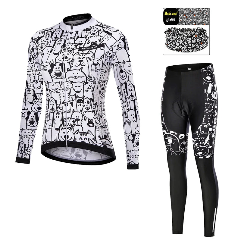 Women's Long-Sleeve Road & MTB Cycling Jersey