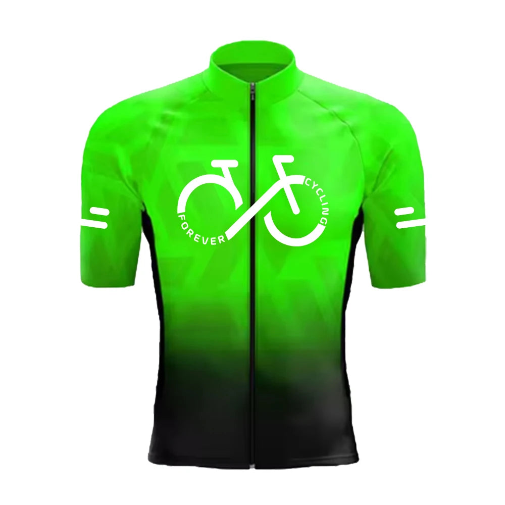 Men's Gradient Short-Sleeve Cycling Jersey Set