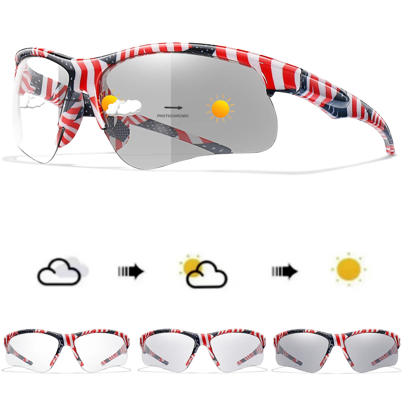 Photochromic Windproof Cycling Sunglasses