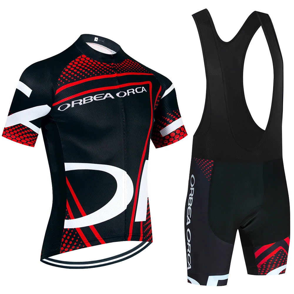 Green Pro Team-Inspired Cycling Jersey & Bib Shorts Set