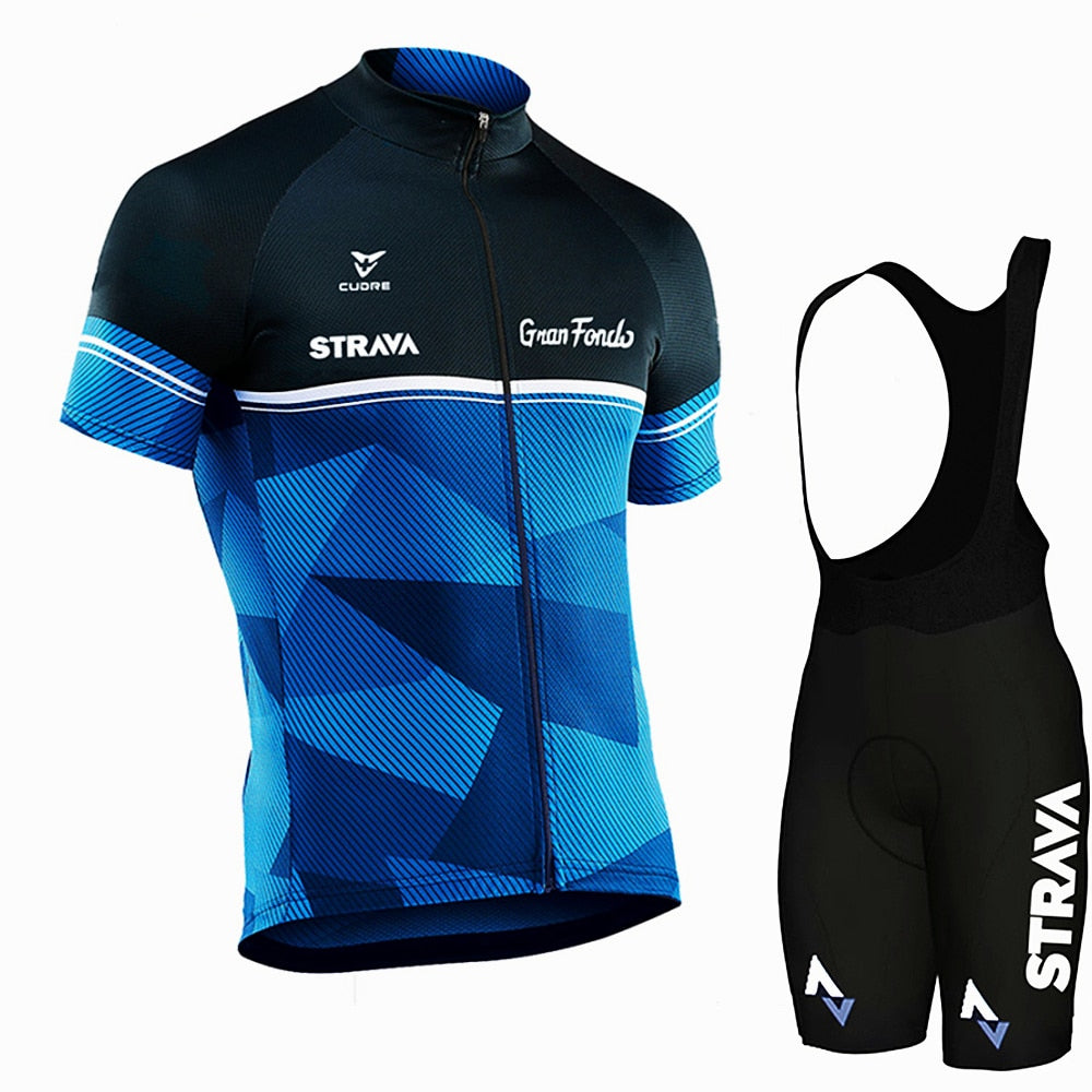 Strava Pro Team Cycling Jersey Set