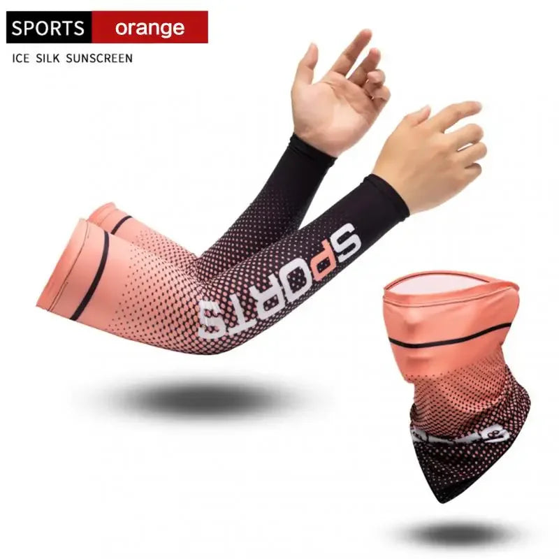 2-Piece Cooling Cycling Arm Sleeve & Bandana Set