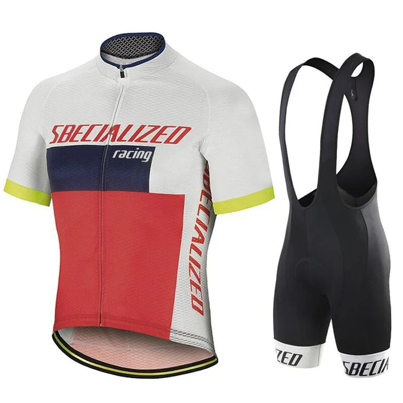 Pro Team-Inspired Cycling Jersey & Bib Shorts Set