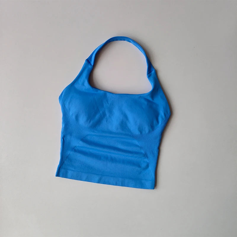 Seamless Cross-Back High-Support Sports Bra