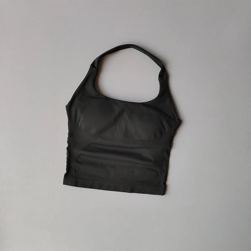 Seamless Cross-Back High-Support Sports Bra