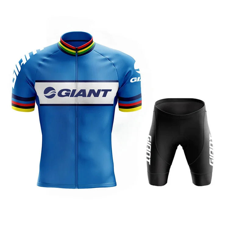 Giant Team-Inspired Short-Sleeve Road Cycling Jersey