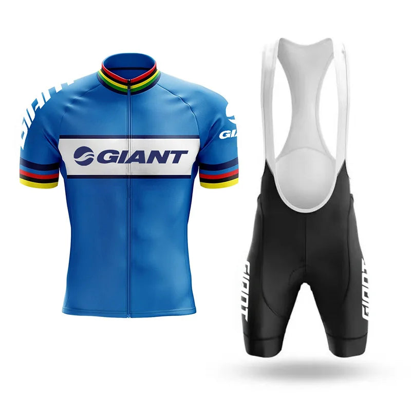 Giant Team-Inspired Short-Sleeve Road Cycling Jersey