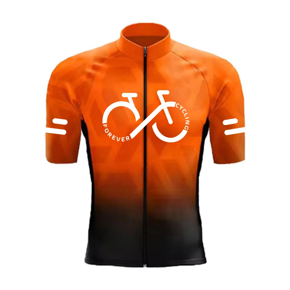 Men's Gradient Short-Sleeve Cycling Jersey Set