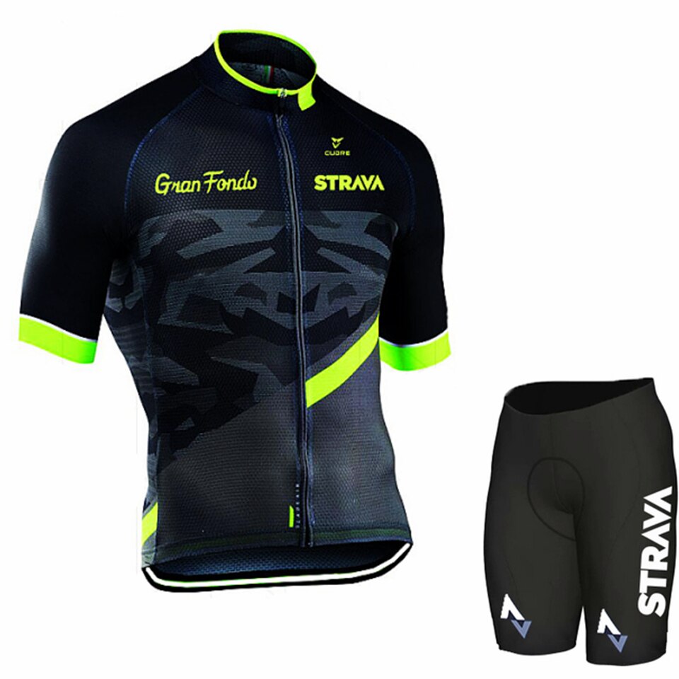 Strava Pro Team Cycling Jersey Set