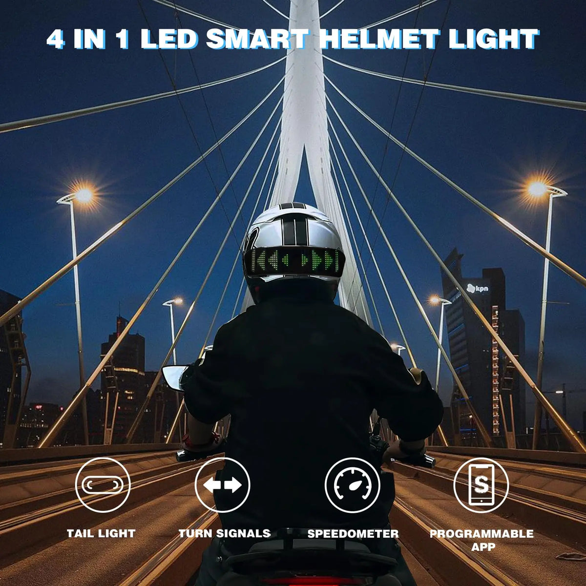 LED Motorcycle Helmet Warning Light