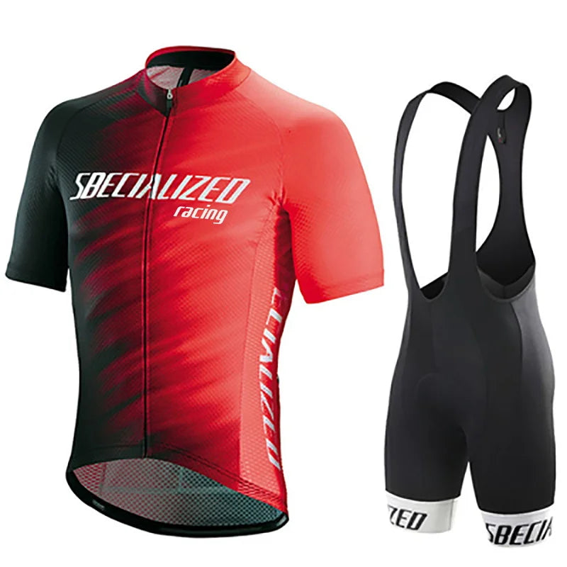 Pro Team-Inspired Cycling Jersey & Bib Shorts Set