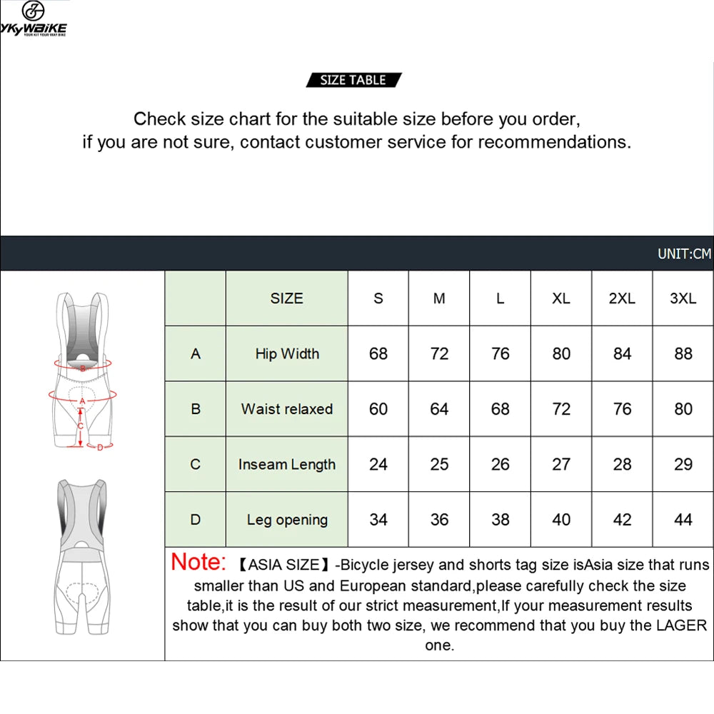 YKYWBIKE 6-Hour Padded Men's Cycling Bib Shorts