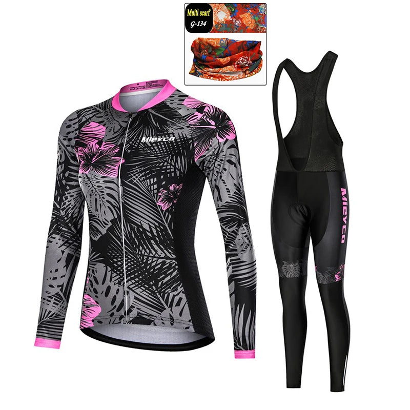 Women's Long-Sleeve Road & MTB Cycling Jersey